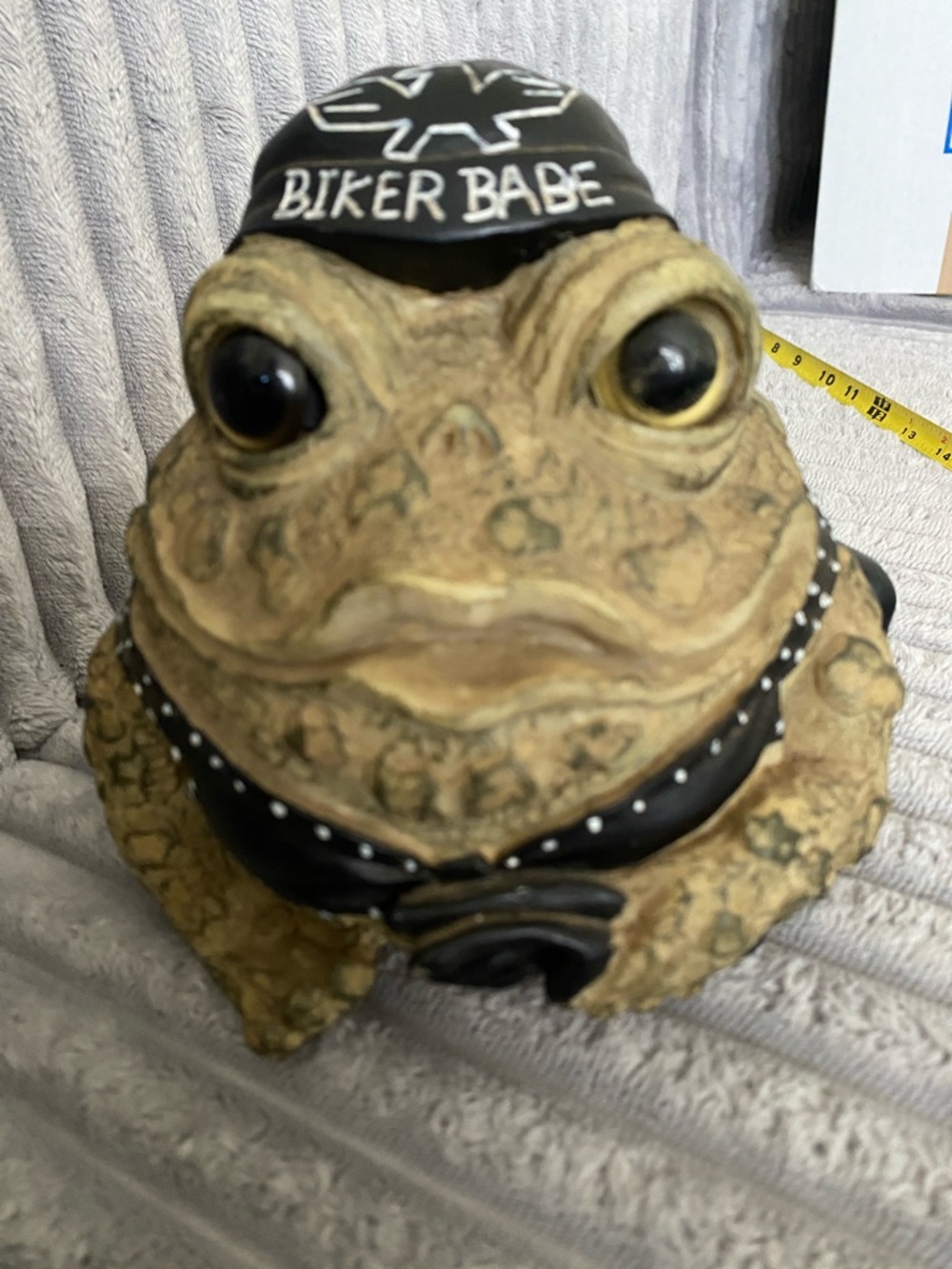 Vintage toad hollow Biker Babe Toad Garden